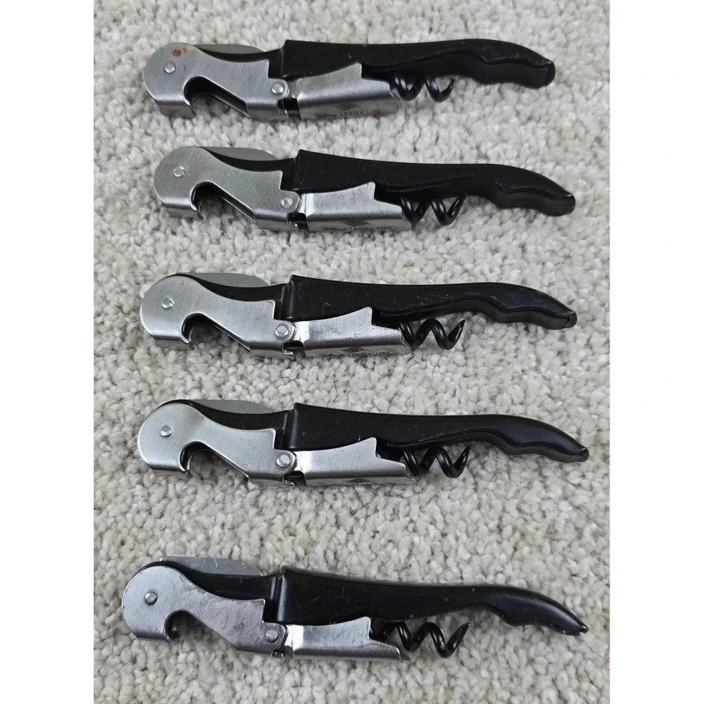 Lot of 5 Disney Cruise Line DCL Wine Openers Waiters Corkscrews Bottle Openers